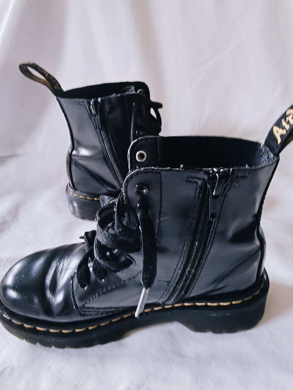 Dr Martin Black Lace-Up Combat Boots - Kids Size 13 - Picture 3 of 9